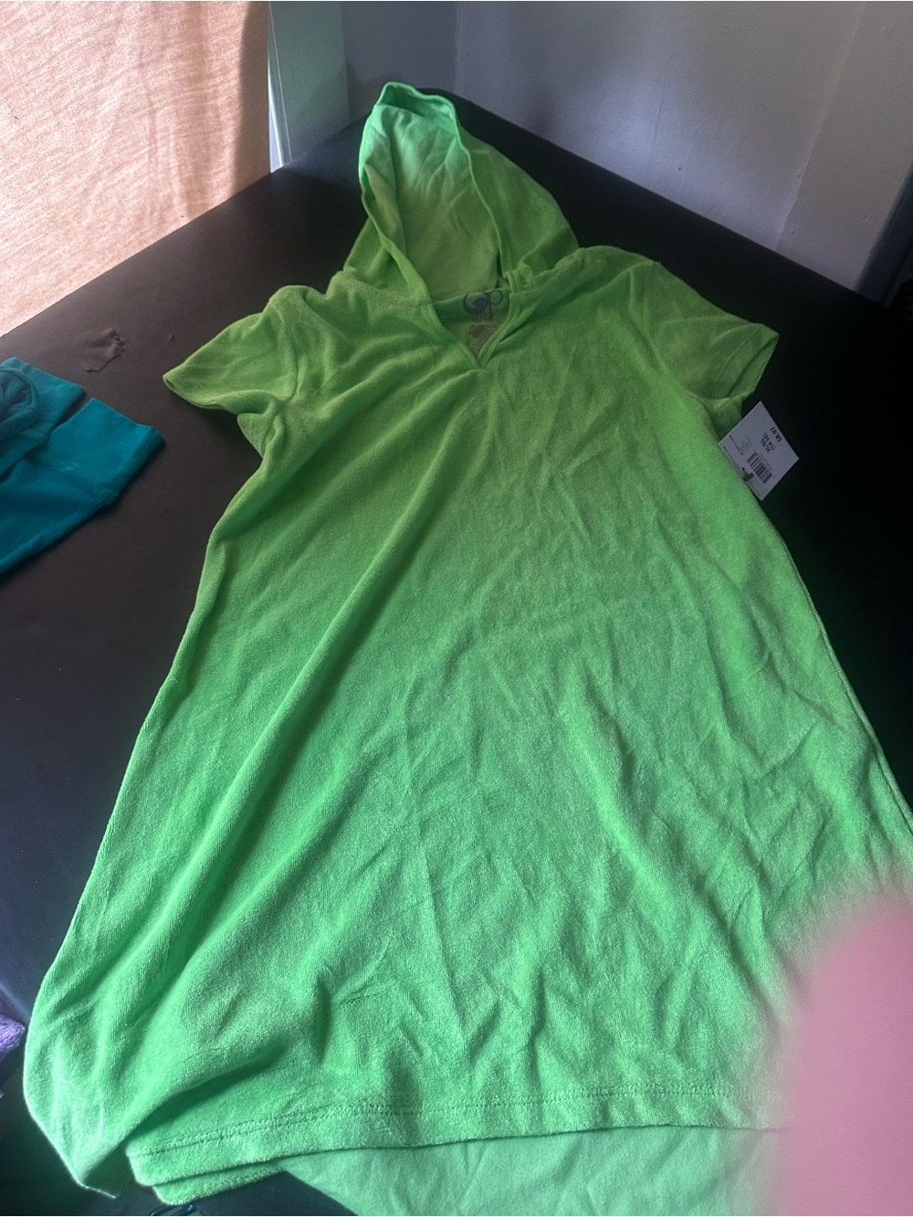 OPI Lime Green Hooded Swim Coverup